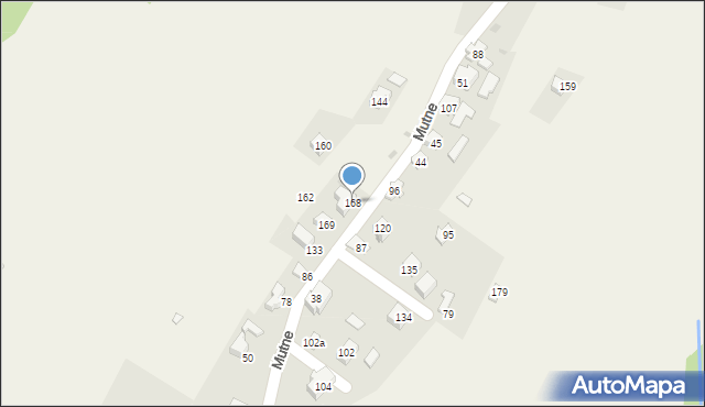 Mutne, Mutne, 168, mapa Mutne