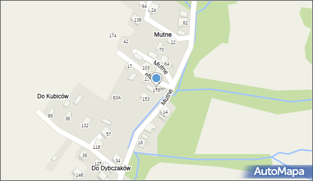 Mutne, Mutne, 170, mapa Mutne