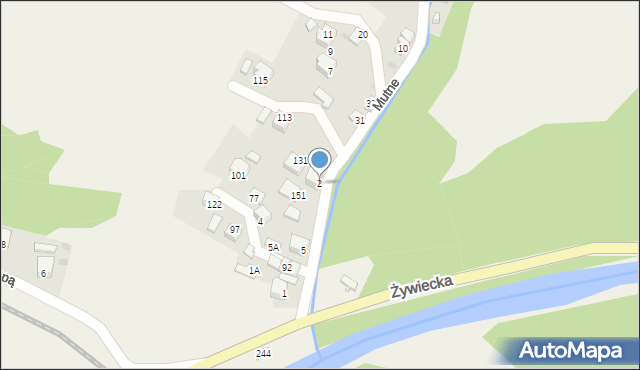 Mutne, Mutne, 2, mapa Mutne