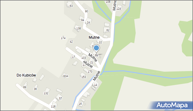 Mutne, Mutne, 64, mapa Mutne