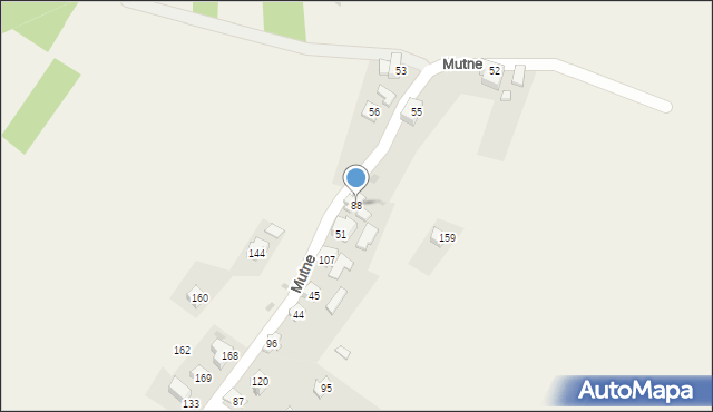 Mutne, Mutne, 88, mapa Mutne