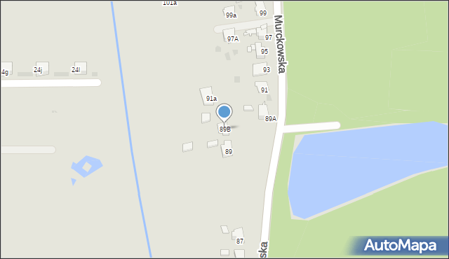 Mysłowice, Murckowska, 89B, mapa Mysłowice