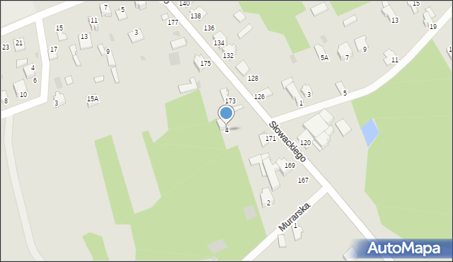 Myszków, Murarska, 4, mapa Myszków