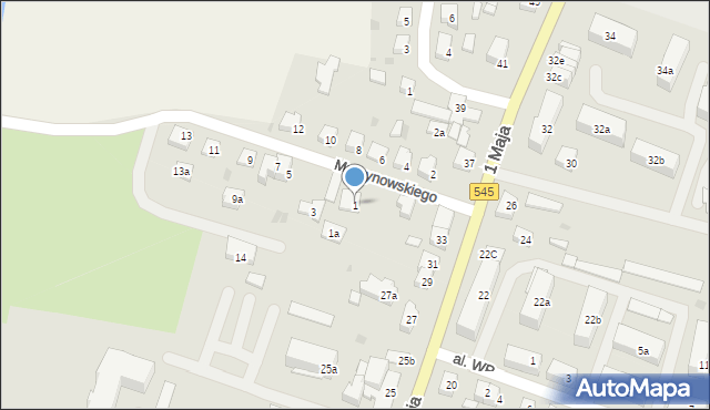 Nidzica, Murzynowskiego Stanisława, 1, mapa Nidzica