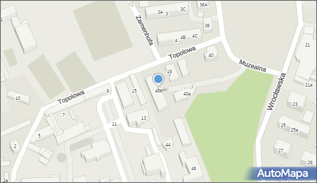 Nowa Sól, Muzealna, 40b, mapa Nowa Sól