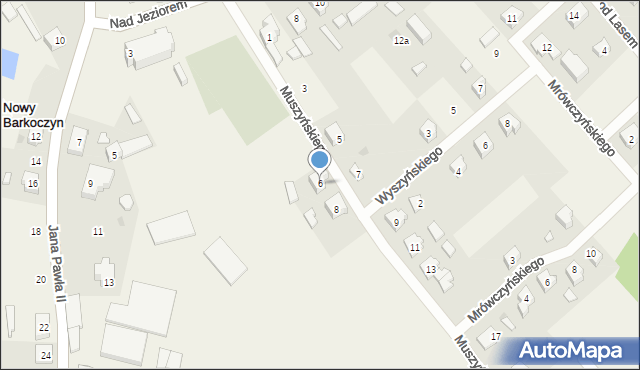 Nowy Barkoczyn, Muszyńskiego, ks., 6, mapa Nowy Barkoczyn