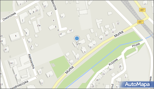 Olesno, Murka Izydora, 4, mapa Olesno