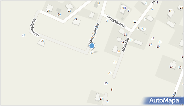 Otomino, Muzykantów, 17, mapa Otomino