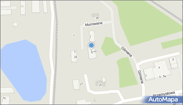 Piła, Murowana, 4, mapa Piły