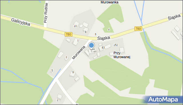 Przeginia Duchowna, Murowana, 1, mapa Przeginia Duchowna