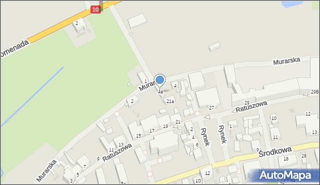 Recz, Murarska, 4a, mapa Recz