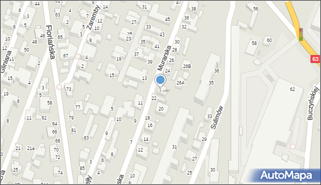Siedlce, Murarska, 22a, mapa Siedlce