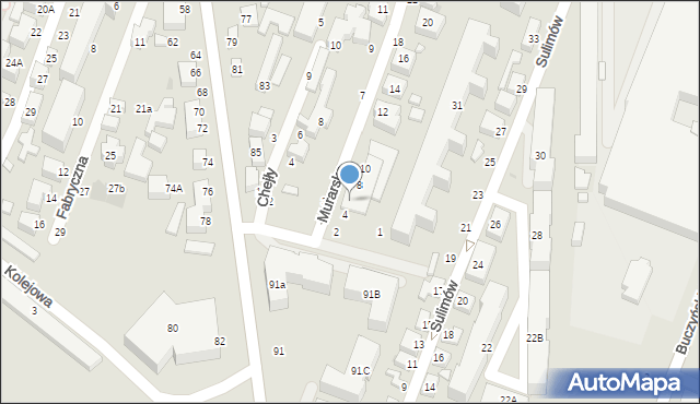 Siedlce, Murarska, 6, mapa Siedlce