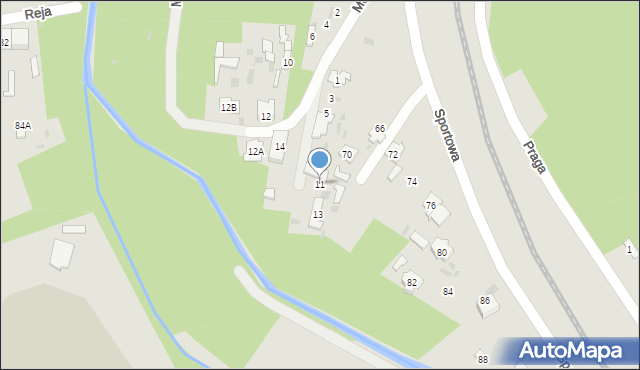 Skarżysko-Kamienna, Multanka, 11, mapa Skarżysko-Kamienna