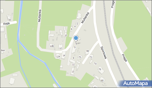 Skarżysko-Kamienna, Multanka, 3, mapa Skarżysko-Kamienna