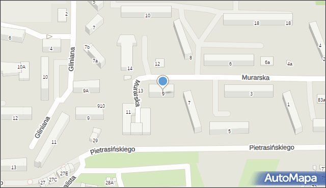 Starachowice, Murarska, 9, mapa Starachowic