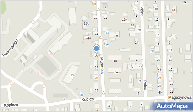 Starogard Gdański, Murarska, 20, mapa Starogard Gdański