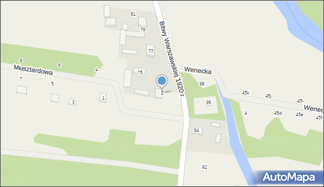 Strachów, Musztardowa, 2, mapa Strachów