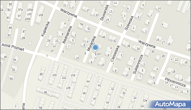 Swarzędz, Murarska, 7, mapa Swarzędz