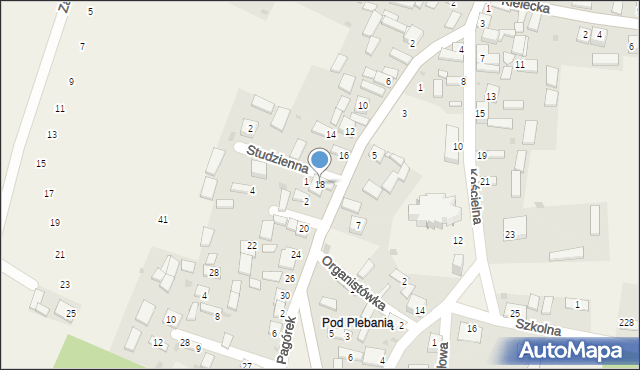 Szaniec, Murowana, 18, mapa Szaniec