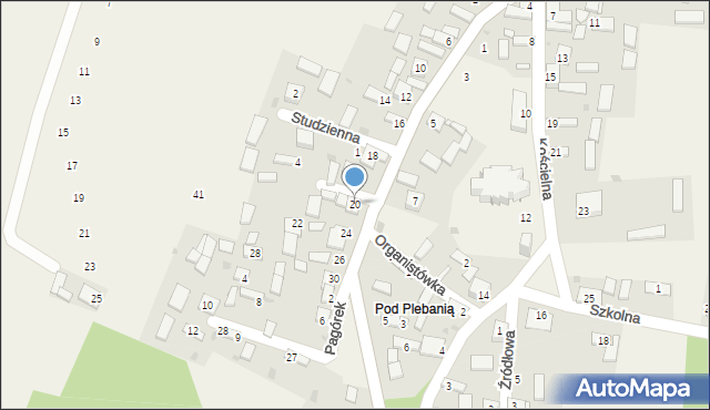 Szaniec, Murowana, 20, mapa Szaniec