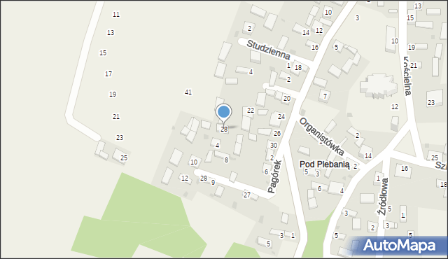 Szaniec, Murowana, 28, mapa Szaniec