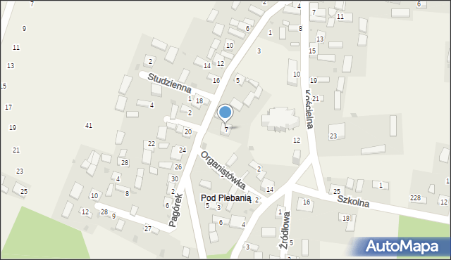 Szaniec, Murowana, 7, mapa Szaniec