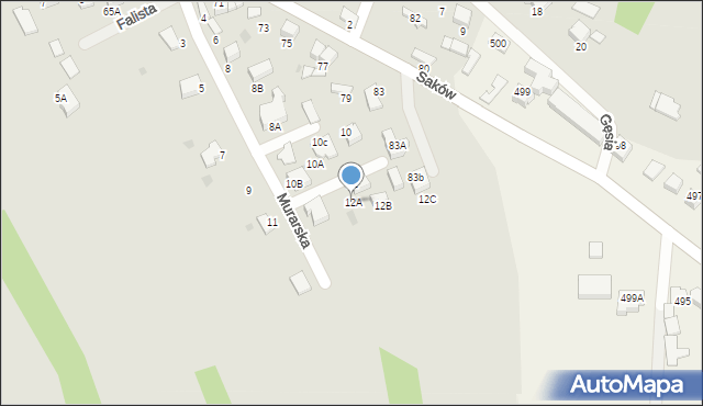 Tarnów, Murarska, 12A, mapa Tarnów