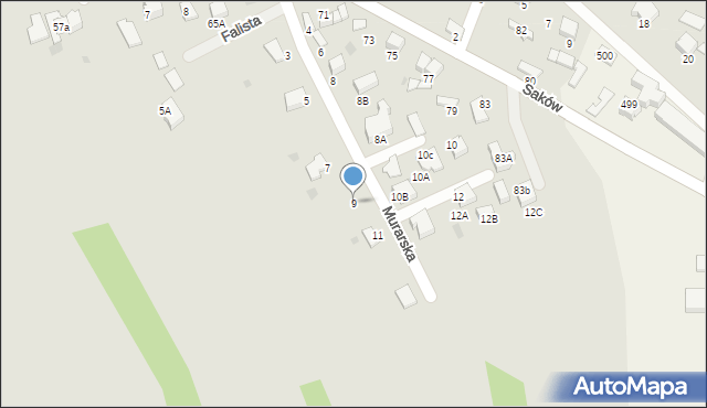 Tarnów, Murarska, 9, mapa Tarnów
