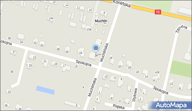 Turek, Muchlińska, 2a, mapa Turka