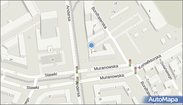Warszawa, Muranowska, 2, mapa Warszawy