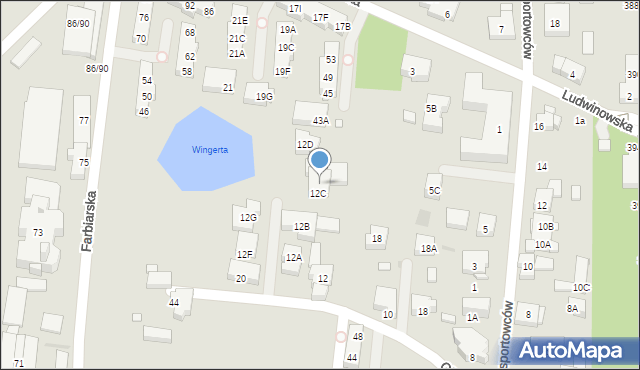 Warszawa, Muzyczna, 18B, mapa Warszawy