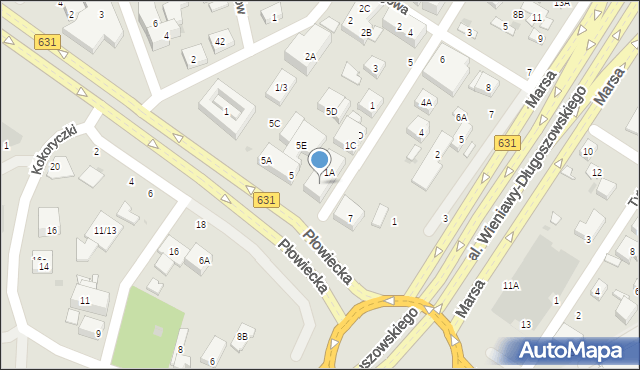 Warszawa, Murmańska, 1B, mapa Warszawy