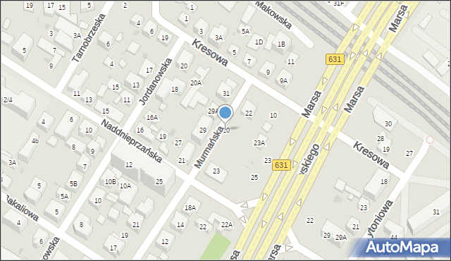 Warszawa, Murmańska, 20, mapa Warszawy