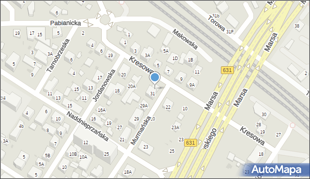 Warszawa, Murmańska, 33, mapa Warszawy