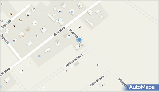 Wiślinka, Muzyczna, 2, mapa Wiślinka