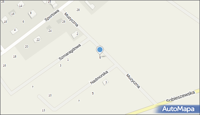Wiślinka, Muzyczna, 6, mapa Wiślinka