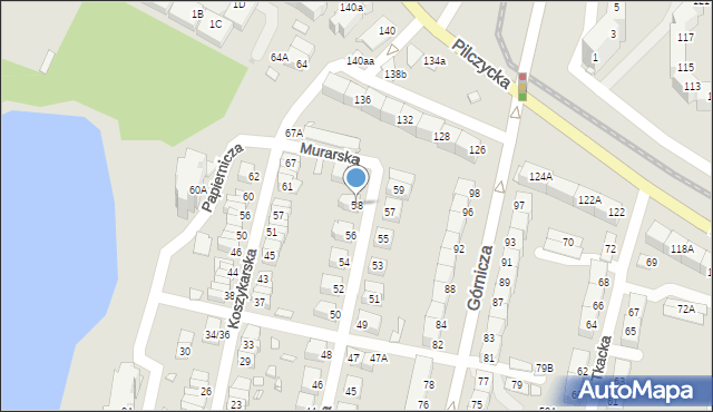Wrocław, Murarska, 58, mapa Wrocławia