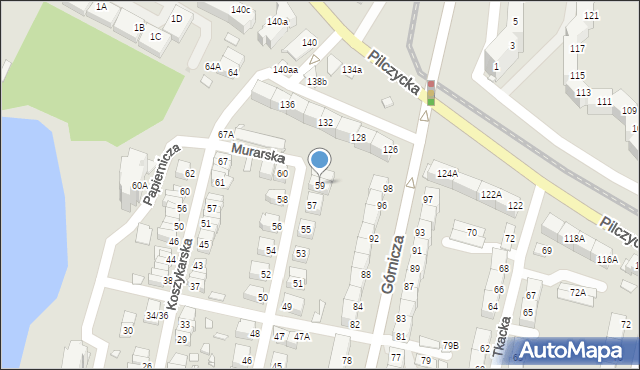 Wrocław, Murarska, 59, mapa Wrocławia