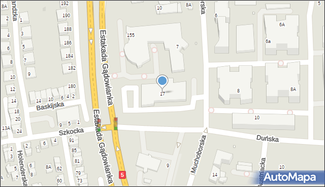 Wrocław, Muchoborska, 17, mapa Wrocławia