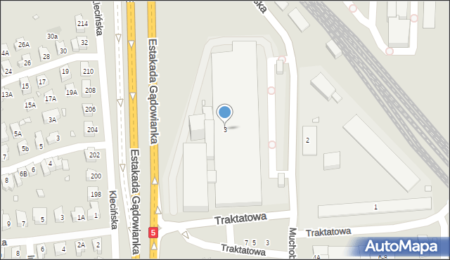 Wrocław, Muchoborska, 3, mapa Wrocławia