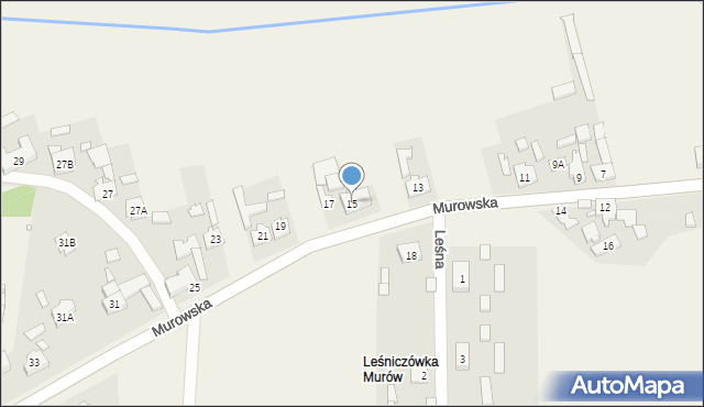 Zagwiździe, Murowska, 15, mapa Zagwiździe