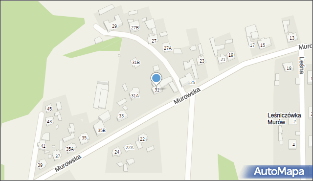 Zagwiździe, Murowska, 31, mapa Zagwiździe
