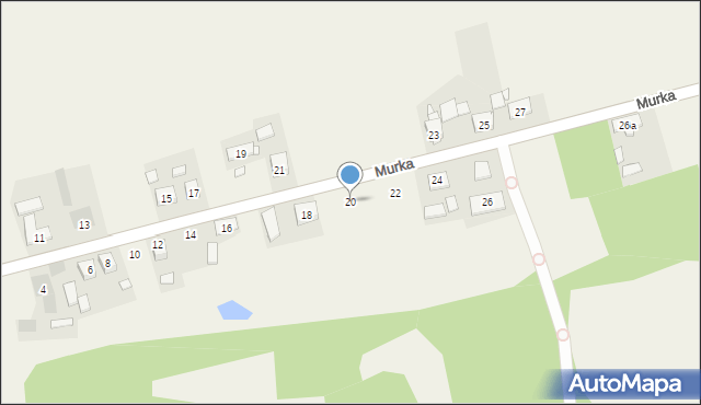 Zębowice, Murka Izydora, 20, mapa Zębowice