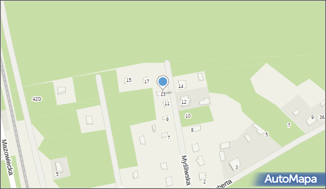Adelin, Myśliwska, 13, mapa Adelin