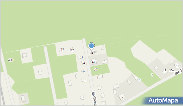 Adelin, Myśliwska, 14, mapa Adelin