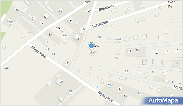 Arciechów, Myszyniec, 29Z, mapa Arciechów