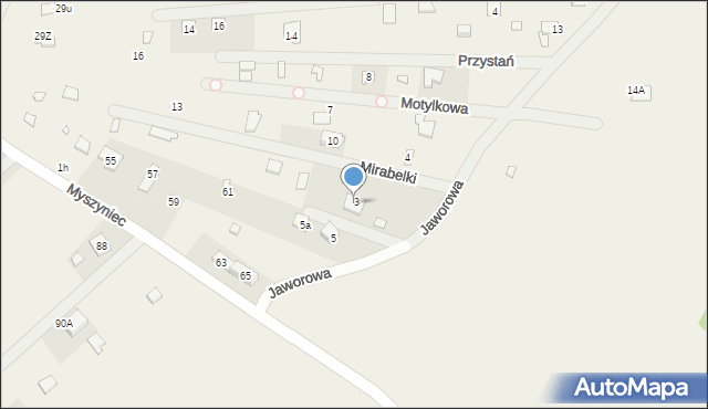 Arciechów, Myszyniec, 64b, mapa Arciechów