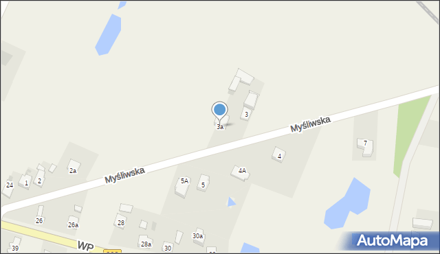 Babiak, Myśliwska, 3a, mapa Babiak
