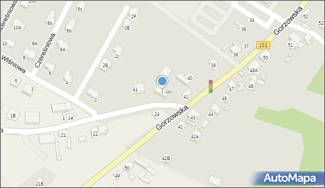 Barlinek, Myśliborska, 1p, mapa Barlinek